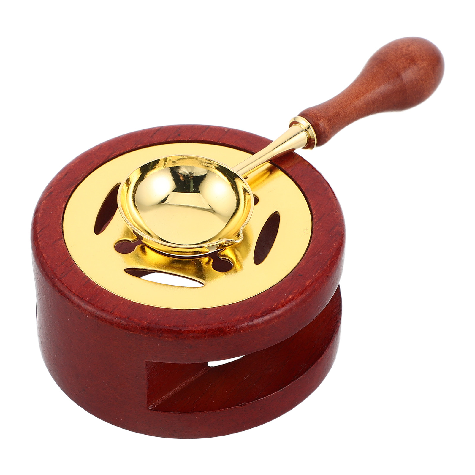 Wax Seal Letter Kit - ชุดอุปกรณ์เตาหลอมแว็กซ์แบบย้อนยุคขนาดเล็ก พร้อมหม้อหลอม ช้อน และเครื่องมือสำหรับปิดผนึกจดหมาย บัตรเชิญ สมุดบันทึก