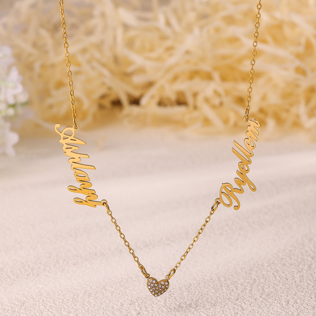 สร้อยคอสองชื่อแบบกำหนดเองสำหรั - Name Necklace Custom บทวิจารณ์และราคา