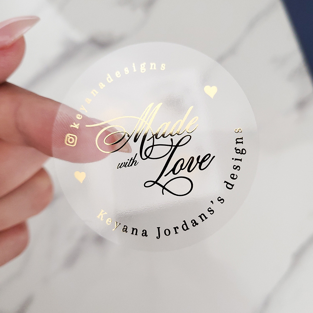 Custom 50 ชิ้นรอบทองฟอยล์ Clea - Personalised Candle Label บทวิจารณ์และราคา
