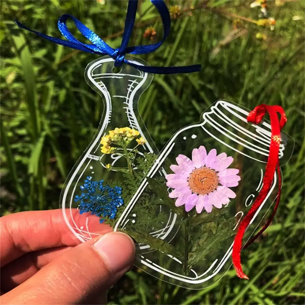 Wishing Bottle Pattern Pressed - Dried Flower Bookmark บทวิจารณ์และราคา
