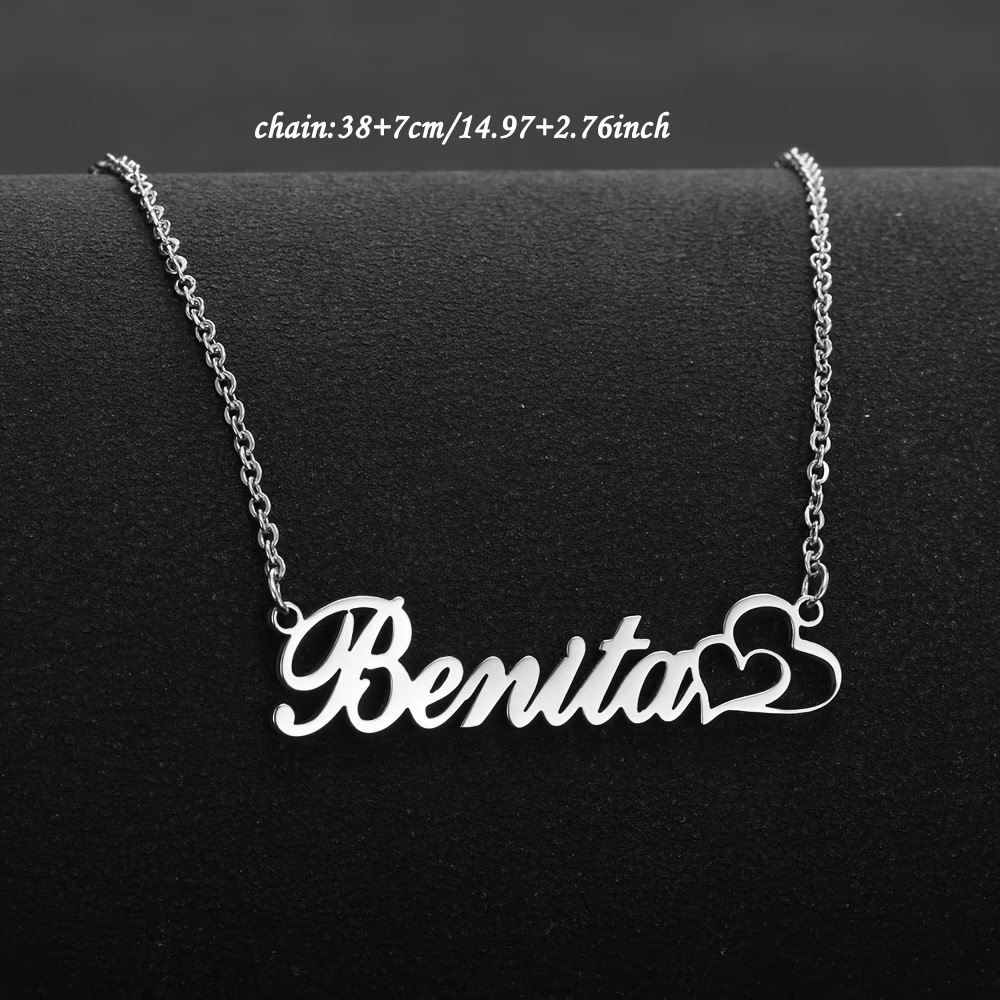 สร้อยคอหัวใจคู่แบบกำหนดเองได้  - Name Necklace Custom บทวิจารณ์และราคา