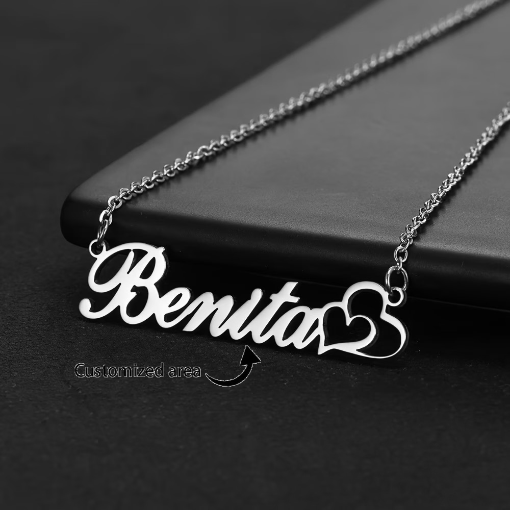สร้อยคอหัวใจคู่แบบกำหนดเองได้  - Name Necklace Custom บทวิจารณ์และราคา