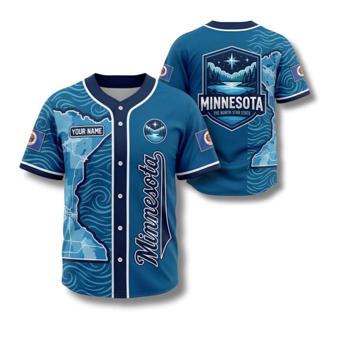 เสื้อเบสบอลมินนิโซตาแบบกำหนดเอ - Custom Star Map บทวิจารณ์และราคา